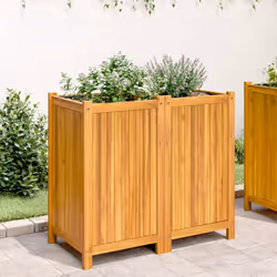 Fioriera Giardino con Rivestimento 84x42x75 cm Massello Acaciacod mxl 91456 - Vista aggiuntiva 3
