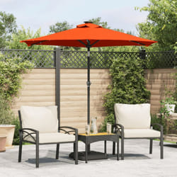 Ombrellone Giardino led Palo Acciaio Terracotta 225x225x212 cm Vidaxl 482725