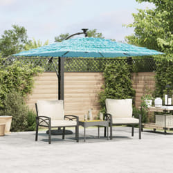 Ombrellone Giardino con Palo in Acciaio Blu 246x246x230 cm Vidaxl 978067