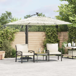 Ombrellone Giardino con Palo in Acciaio Bianco 246x246x230 cm - Vidaxl