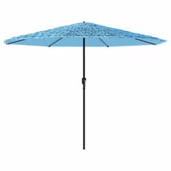 vidaXL Ombrellone Giardino con Palo in Acciaio Blu 324x324x247 cm - Vista aggiuntiva 2