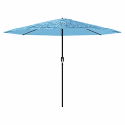 vidaXL Ombrellone Giardino con Palo in Acciaio Blu 324x324x247 cm - Vista aggiuntiva 3