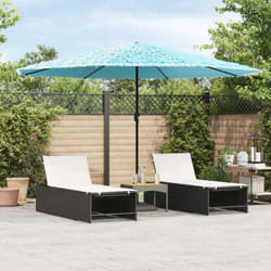 Ombrellone Giardino con Palo in Acciaio Blu 388x388x248 cm Vidaxl 784967