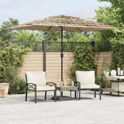 Ombrellone Giardino led e Palo in Acciaio Marrone 248x248x248cm Vidaxl 476222