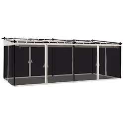 vidaXL Gazebo con Pareti in Rete Crema 6x3 m in Acciaio - Vista aggiuntiva 2