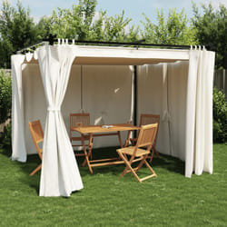 Vidaxl - Gazebo con Tende Crema 3x3 m in Acciaio