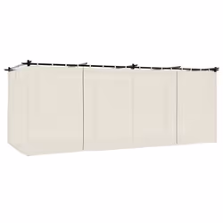 vidaXL Gazebo con Tende Crema 6x3 m in Acciaio - Vista aggiuntiva 2