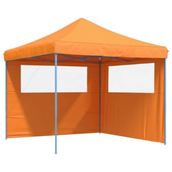 Tendone per Feste Pieghevole Pop-Up con 2 Pareti Arancione Vidaxl 438866