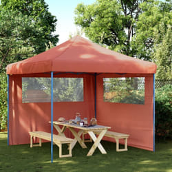 Vidaxl - Tendone per Feste Pieghevole Pop-Up con 2 Pareti Terracotta