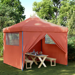 vidaXL Tendone per Feste Pieghevole Pop-Up con 4 Pareti Terracotta
