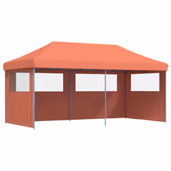 vidaXL Tendone per Feste Pieghevole Pop-Up con 3 Pareti Terracotta - Vista aggiuntiva 2