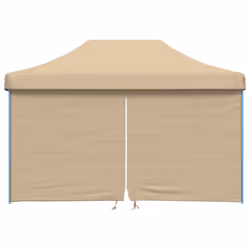vidaXL Tendone per Feste Pieghevole Pop-Up con 4 Pareti Beige - Vista aggiuntiva 3