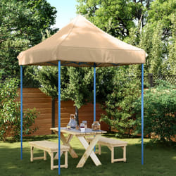 vidaXL Tenda da Festa Pieghevole Pop-Up Beige 200x200x306 cm