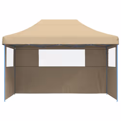 vidaXL Tendone per Feste Pieghevole Pop-Up con 3 Pareti Beige - Vista aggiuntiva 3