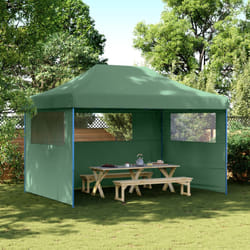 vidaXL Tendone per Feste Pieghevole Pop-Up con 3 Pareti Verde