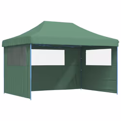 vidaXL Tendone per Feste Pieghevole Pop-Up con 3 Pareti Verde - Vista aggiuntiva 2