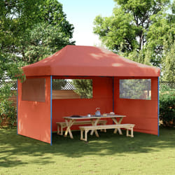 vidaXL Tendone per Feste Pieghevole Pop-Up con 3 Pareti Terracotta