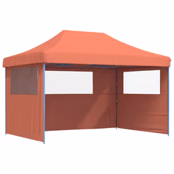 vidaXL Tendone per Feste Pieghevole Pop-Up con 3 Pareti Terracotta - Vista aggiuntiva 2