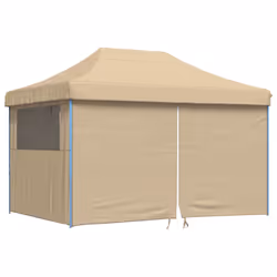 vidaXL Tendone per Feste Pieghevole Pop-Up con 4 Pareti Beige - Vista aggiuntiva 2