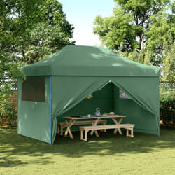 vidaXL Tendone per Feste Pieghevole Pop-Up con 4 Pareti Verde