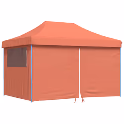 vidaXL Tendone per Feste Pieghevole Pop-Up con 4 Pareti Terracotta - Vista aggiuntiva 2