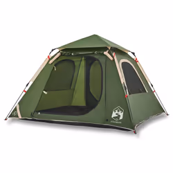 vidaXL Tenda a Cupola da Campeggio 4 Persone Verde a Rilascio Rapido - Vista aggiuntiva 2