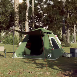 vidaXL Tenda a Cupola da Campeggio 4 Persone Verde a Rilascio Rapido - Vista aggiuntiva 3