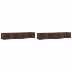 vidaXL Mobili Parete 2 pz Rovere Marrone 99x18x16,5 cm in Multistrato - Vista aggiuntiva 2