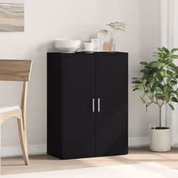 vidaXL Credenza Nero 60x31x84 cm in Legno Multistrato - Vista aggiuntiva 3