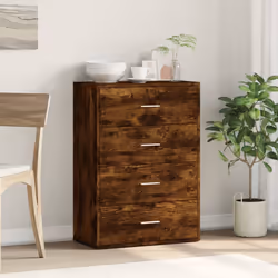 Credenza Rovere Fumo 60x31x84 cm in Legno Multistratocod mxl 115646 - Vista aggiuntiva 3