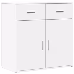 vidaXL Credenza Bianca 79x38x80 cm in Legno Multistrato - Vista aggiuntiva 2