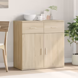 vidaXL Credenza Rovere Sonoma 79x38x80 cm in Legno Multistrato - Vista aggiuntiva 3