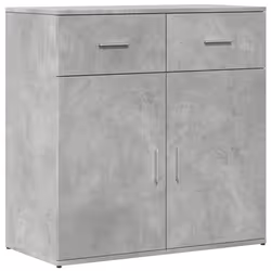 vidaXL Credenza Grigio Cemento 79x38x80 cm in Legno Multistrato - Vista aggiuntiva 2