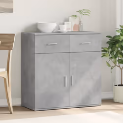 vidaXL Credenza Grigio Cemento 79x38x80 cm in Legno Multistrato - Vista aggiuntiva 3