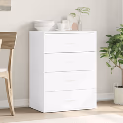 vidaXL Credenza Bianca 60x39x80 cm in Legno Multistrato - Vista aggiuntiva 3