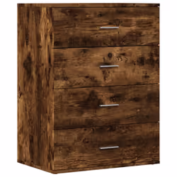 vidaXL Credenza Rovere Fumo 60x39x80 cm in Legno Multistrato - Vista aggiuntiva 2