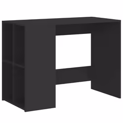 vidaXL Scrivania Nera 102x50x75 cm in Legno Multistrato - Vista aggiuntiva 2