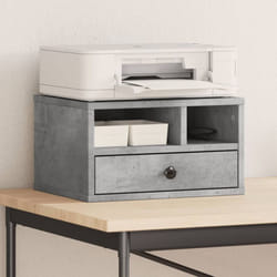 Supporto Stampante Grigio Cemento 40x32x22,5 Legno Multistrato Vidaxl 267730