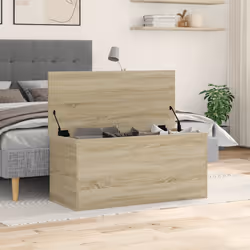 vidaXL Contenitore Rovere Sonoma 100x42x46 cm Legno Multistrato - Vista aggiuntiva 3