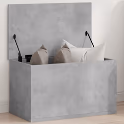 vidaXL Contenitore Portaoggetti Grigio Cemento 60x35x35cm Truciolato - Vista aggiuntiva 3