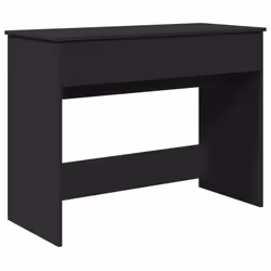 vidaXL Toeletta con Specchio Nero 100x45x76 cm - Vista aggiuntiva 2