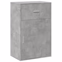 vidaXL Armadietto Grigio Cemento 56,5x39x90 cm in Legno Multistrato - Vista aggiuntiva 2