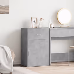 vidaXL Armadietto Grigio Cemento 56,5x39x90 cm in Legno Multistrato - Vista aggiuntiva 3