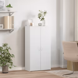 vidaXL Schedario Bianco 60x32x115 cm in Legno Multistrato - Vista aggiuntiva 3