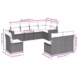 VidaXL 3226052 set mobili da esterno - Vista aggiuntiva 7