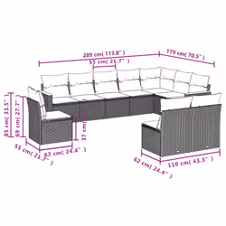 VidaXL 3226069 set mobili da esterno - Vista aggiuntiva 7