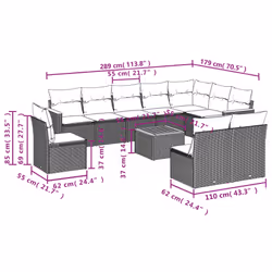 VidaXL 3226077 set mobili da esterno - Vista aggiuntiva 8
