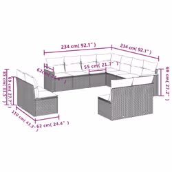 VidaXL 3226090 set mobili da esterno - Vista aggiuntiva 7