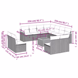 VidaXL 3226091 set mobili da esterno - Vista aggiuntiva 8