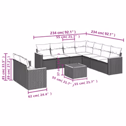 VidaXL 3226102 set mobili da esterno - Vista aggiuntiva 8